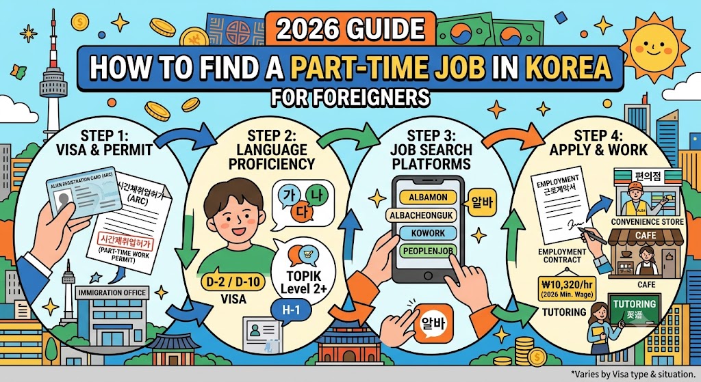 How to find a part-time job in Korea as a foreigner