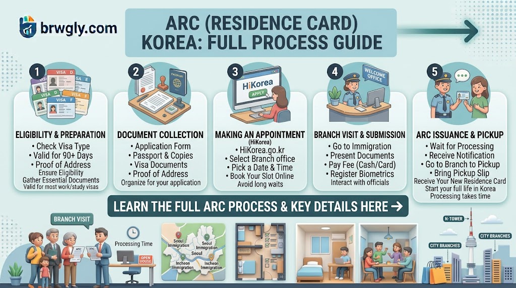 Step-by-step overview of applying for an ARC (Residence Card) in Korea